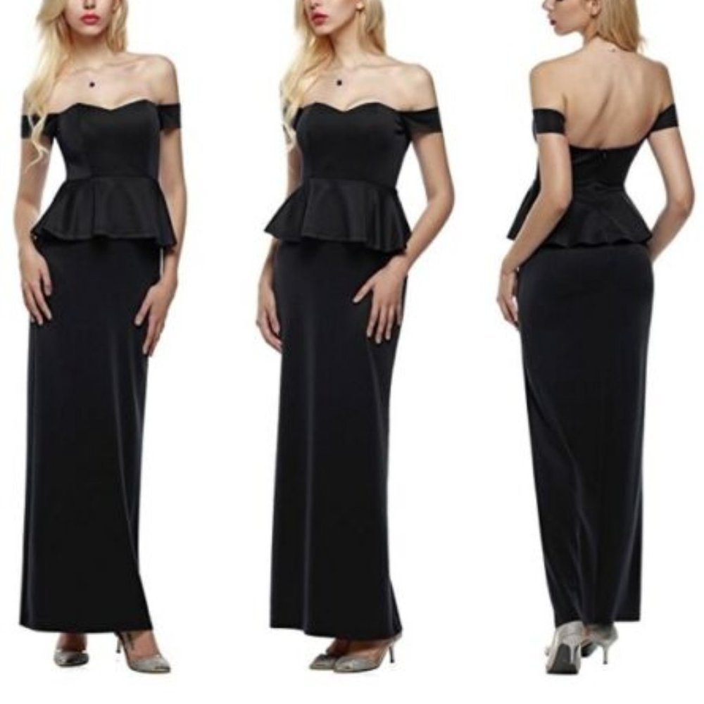 Strapless Drop Shoulder Dress